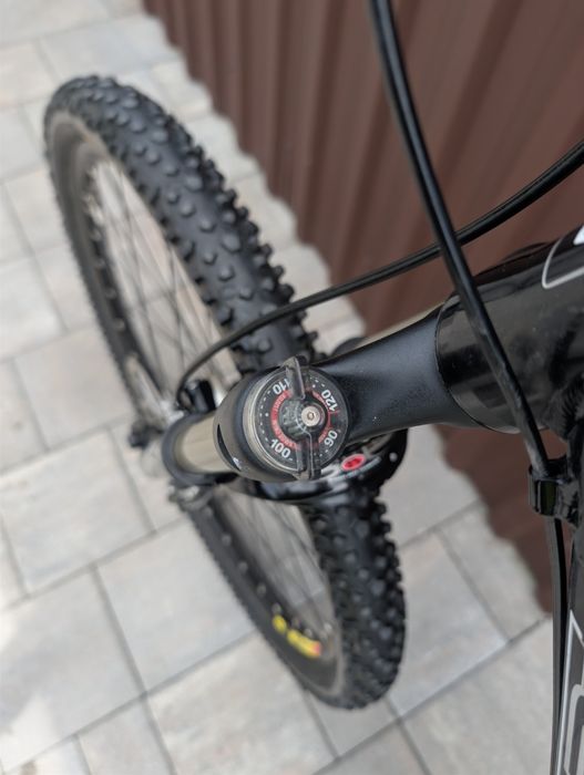 bicicleta MTB full suspension xt furca aer Manitou 120mm