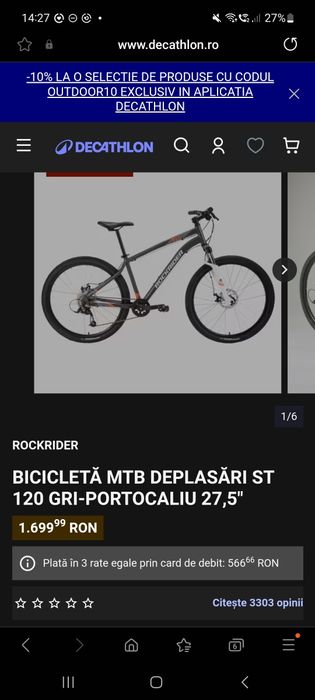 Bicicleta Rockrider marimea L