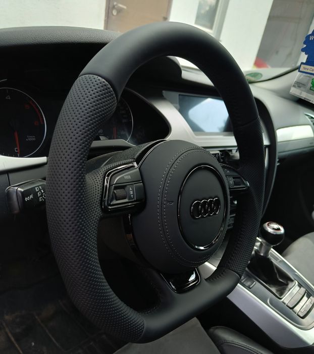 Volan teșit cu airbag îmbrăcat în piele audi  a1, a3, a4 a5 a6 a7 a8