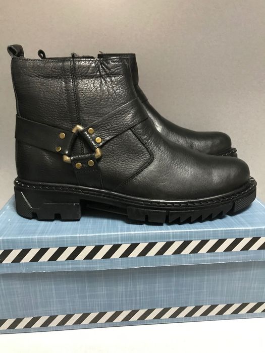 Нови зимни мъжки обувки, естествена кожа