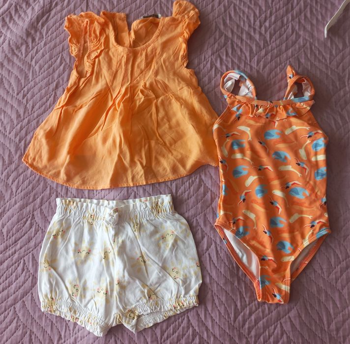 ЛОТ ИЗПОЛЗВАНИ  бебешки дрешки за момиче р-р 86(12-18м.)