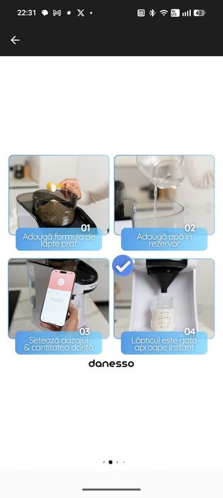 Espressor Lapte Praf pentru Bebelusi si Copii, Danesso®