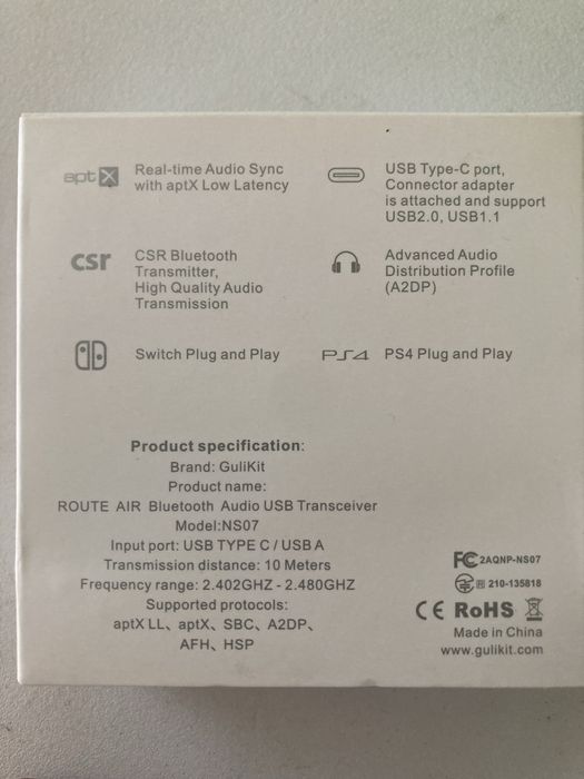 Guilikit Bluetooth модул за PS3 PS4 PS5 NINTENDO XBOX