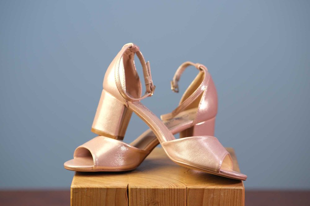 Pantofi Gold Rose de seara/gala/evenimente Toc 5cm