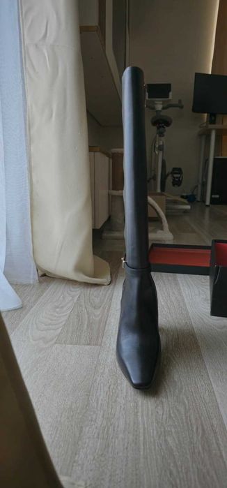 Cizme lungi negre din piele naturală IL PASSO – mărimea 37, nepurtate