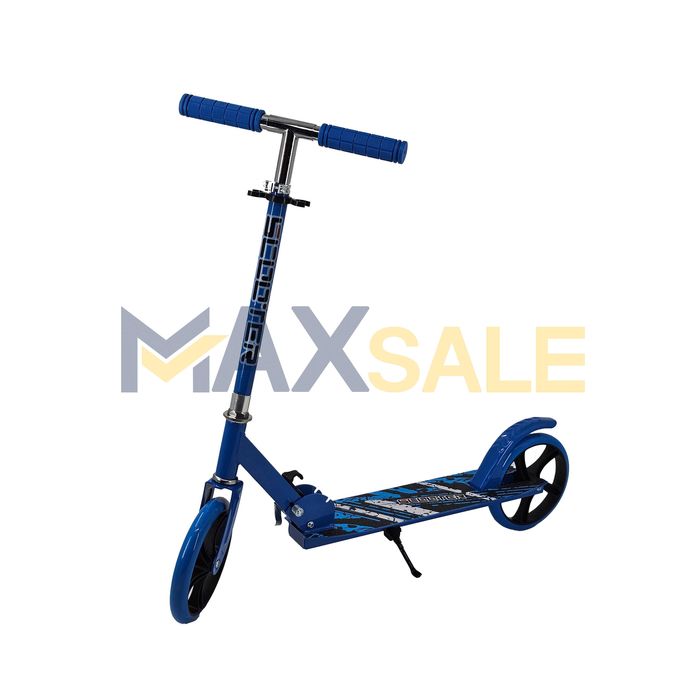 Тротинетка детска сгъваема скутер scooter синьо алуминиева триколка