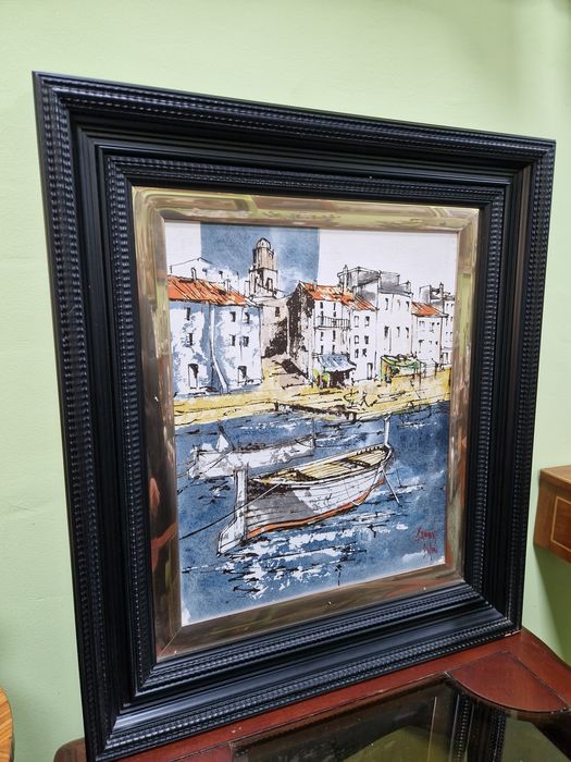 Уникална авторска майсторска антикварна картина масло