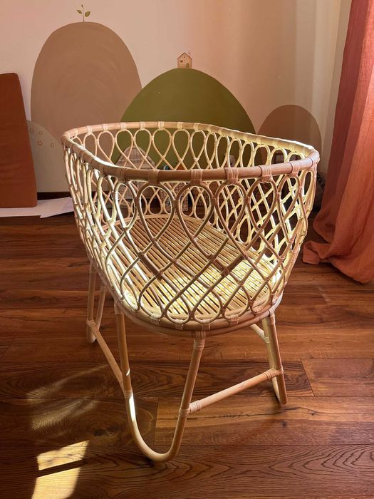 Patut de bebe ratan MA Kids Furniture + saltea Zara Home