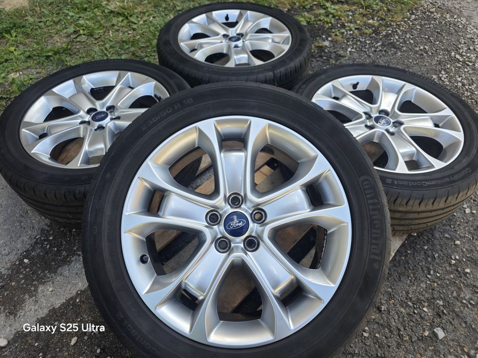 Лети джанти 18ки 5х108 Ford + летни гуми 235/50/18 Continental