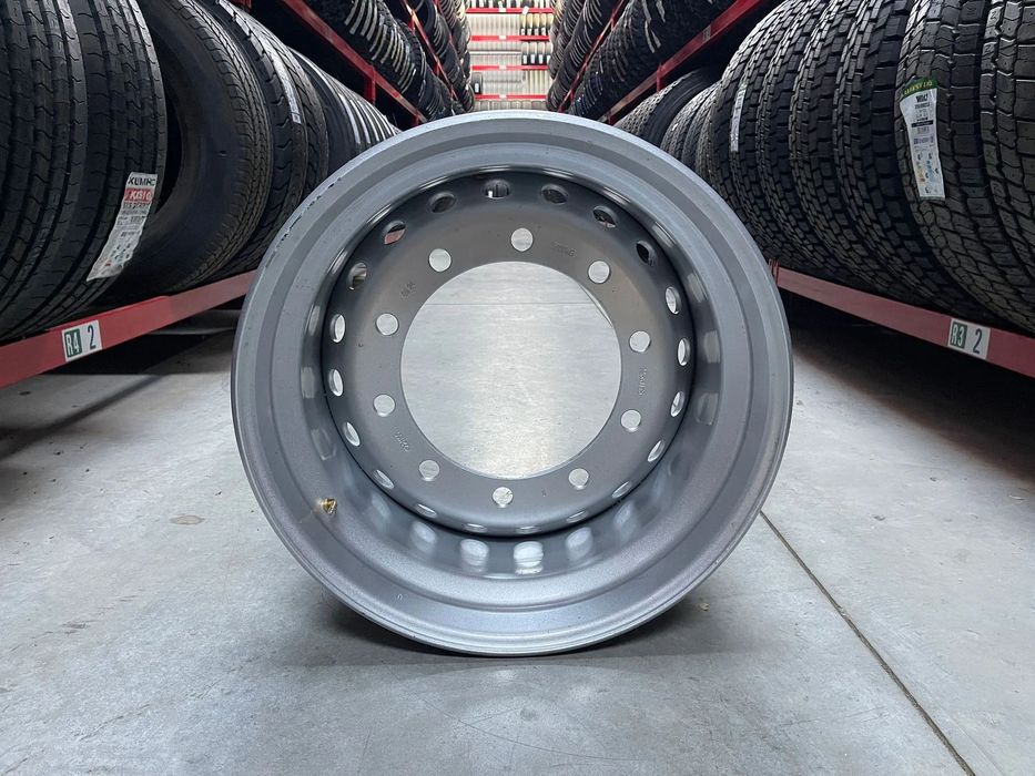 Janta NOUA  Otel 11.75X22.5 Akojant 10 prezoane, 105 mm intre prezoane, fiu 280 mm, flansa interioara Valva exterioara Toate Pozitiile