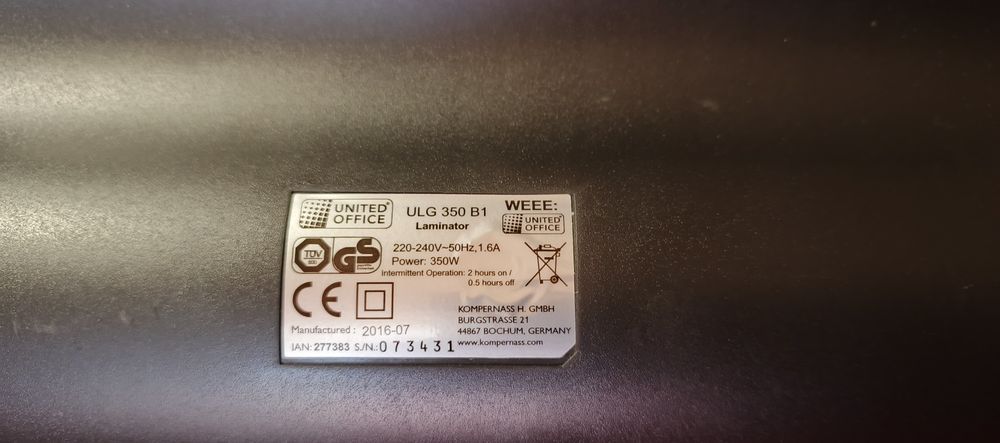 Laminator Unite Office+200 folii nou