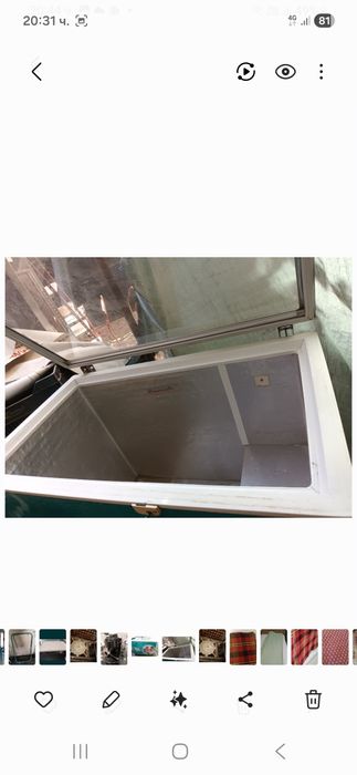 Оборудване за магазин.Стелаж 4,80м/2,20м вис.,охладител,фризер