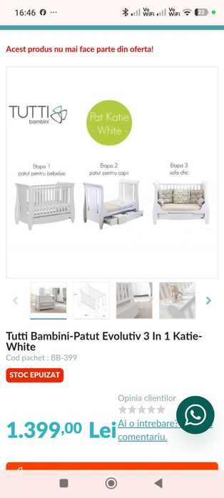 Pătuț bebe 3 in 1 - pătuț bebe, canapea și pat toddler