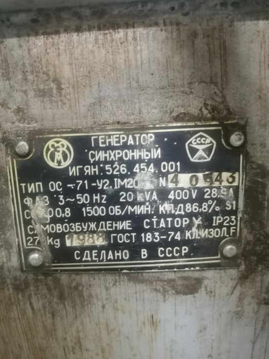 Генератор синхронный