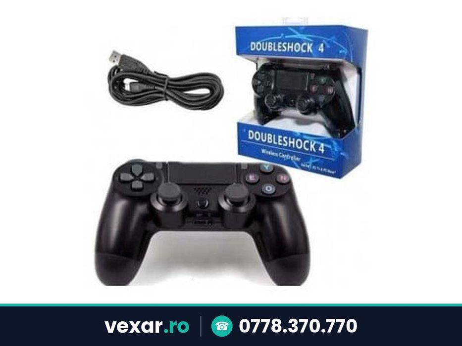 Controller wireless compatibil PS4, vibratii, Bluetooth, 800mAh