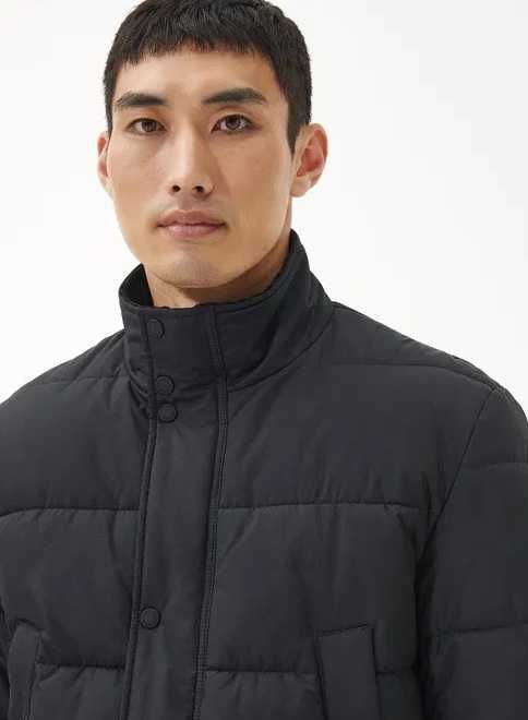 Geaca parka 52 XL cu puf si pene Tommy Hilfiger albastru inchis