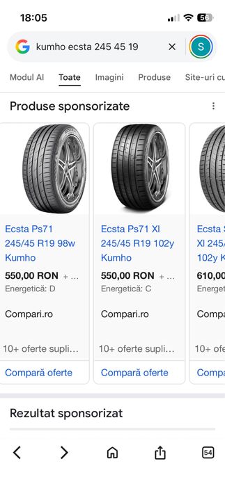 Anvelope 245 45 19 extra load.