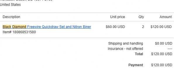 set bucle echipate (6x) Black Diamond FreeWire Quickdraw, noi