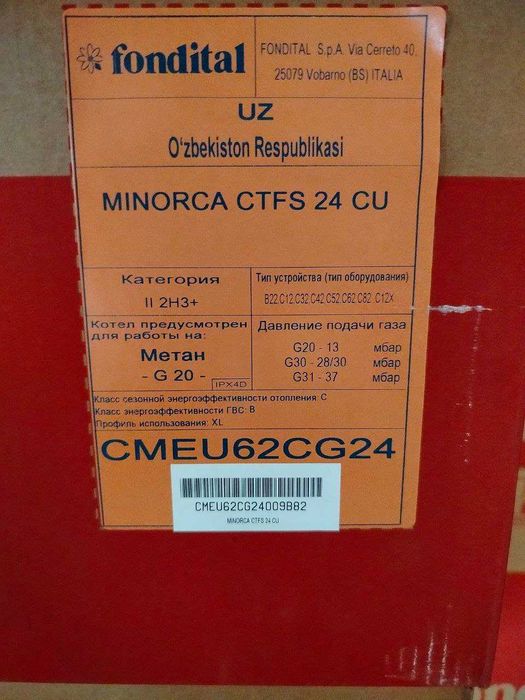 Газовый двухконтурный котел FONDITAL MINORCA CTFS 24 (23,1 кВт)