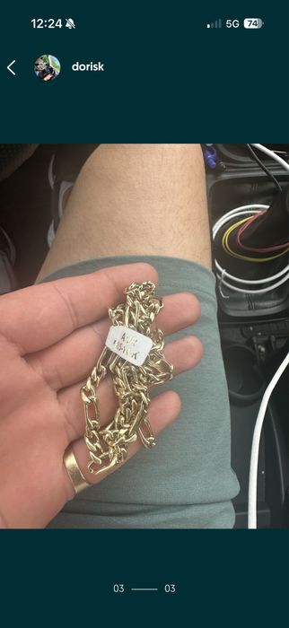 Lant barbatesc aur 14 kt