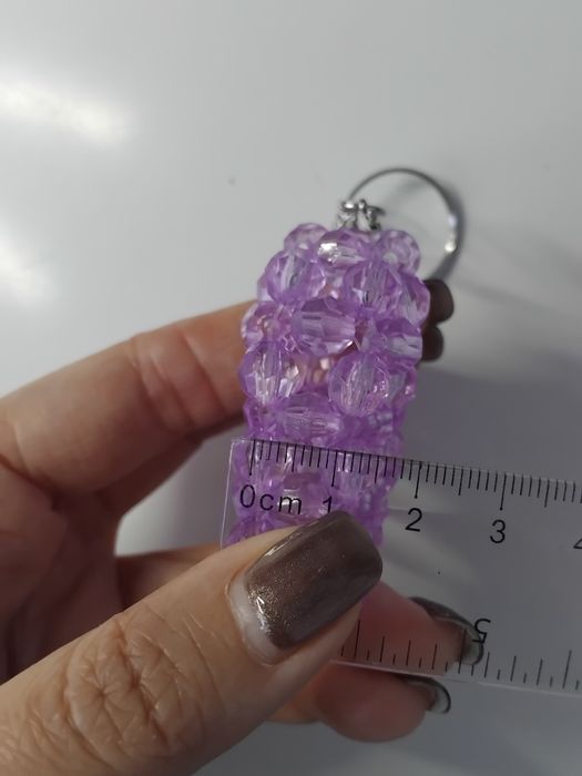 Брелок из бусин сердце