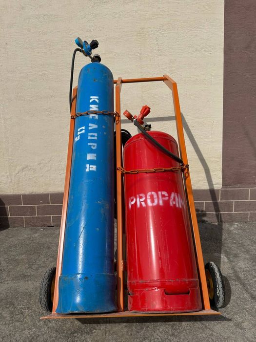 Тележка для кислородных баллонов и пропан баллонов