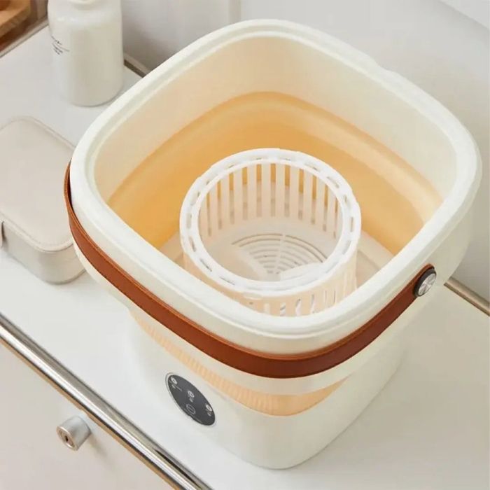 Мини сгъваема пералня с центрофуга-компактна,мощна и идеална  -12  L