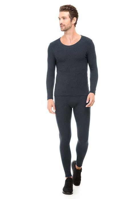 Футболка с длинными рукавами для мужчины, цвет серый меланж