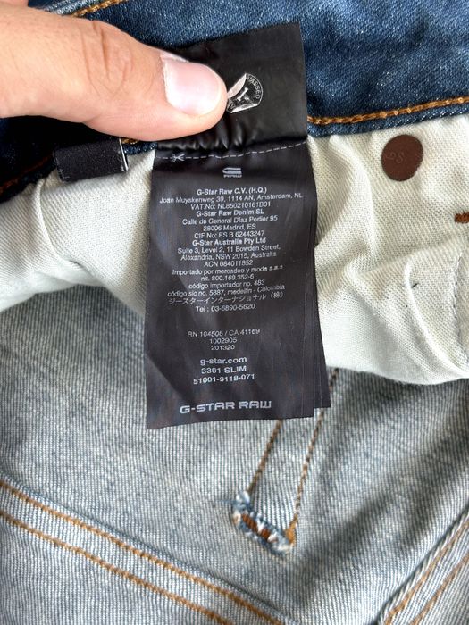 Мъжки дънки G-Star Raw (3301 Slim) - размер W31 / L32, Отлично състояние