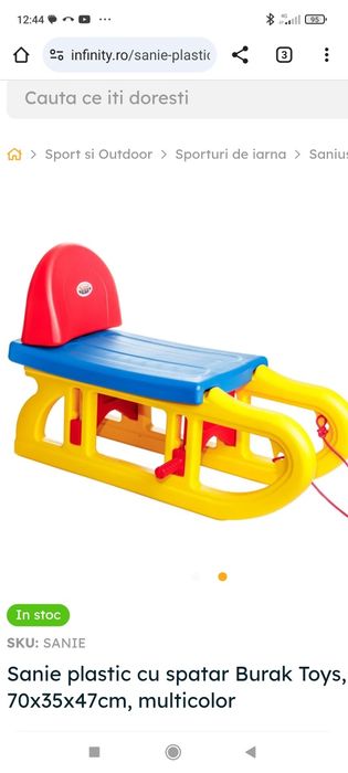 Sanie de copii de plastic