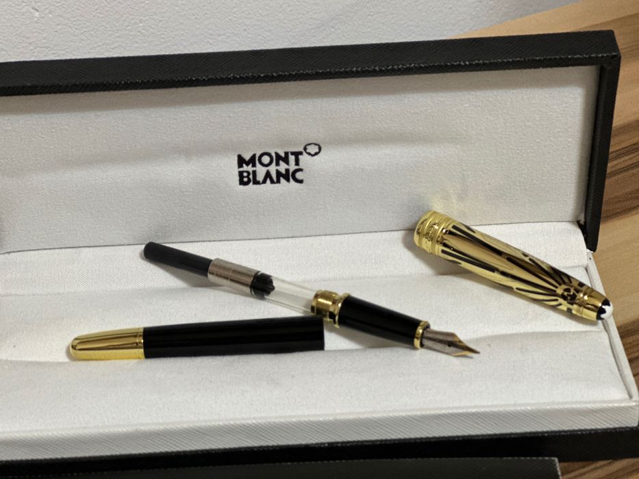 Stilou Montblanc Meisterstuck 100 years, Fountain Pen negru/auriu