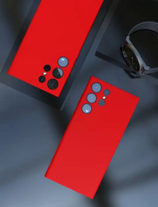 Samsung S24 S25 PLUS ULTRA Husa Silky Slim TPU Fin Interior Catifea