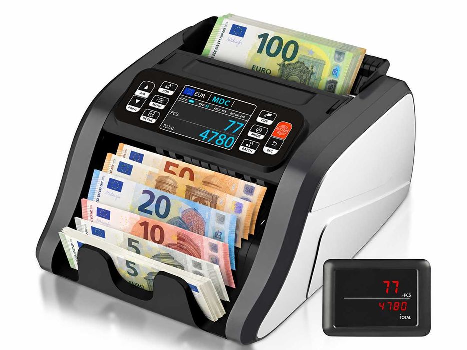 ЕЦБ тествана професионална банкнотоброячна машина AL-N60D CIS Dual Display EUR USD   и др .