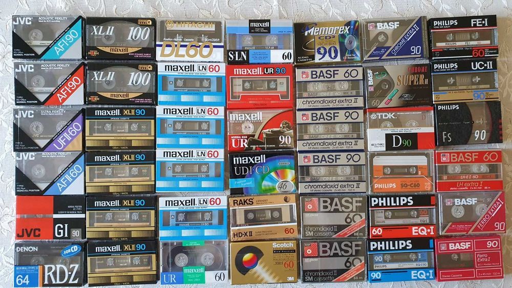 Нови аудио касети TDK MA-R,  Sony, Fuji, Denon, BASF, JVC, Maxell