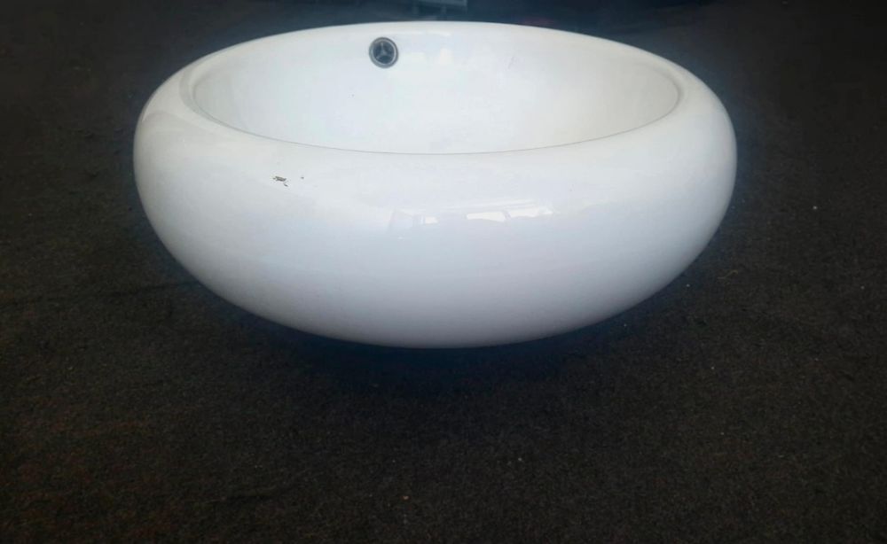 Lavoar ceramic tip bol cu preaplin, pentru blat – diametru 50 cm