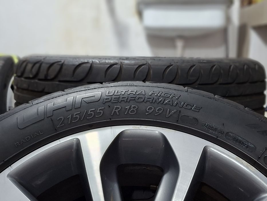 Vand 4 roti de NISSAN QASHQAI J11,J10 cu cauciucuri de vara 215/55/R18