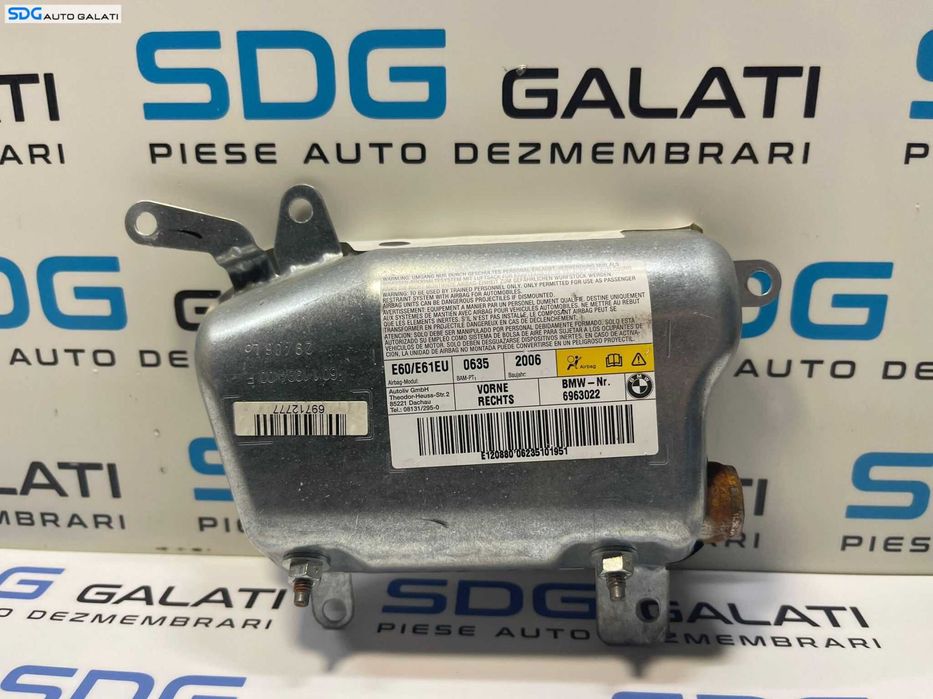 Airbag Lateral de pe Usa Portiera Dreapta Fata BMW Seria 5 E60 E61 2003 - 2010 Cod 6963022 [1733]