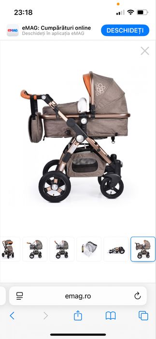 Carucior 2 in 1 Cangaroo Luxor Bej ft ieftin