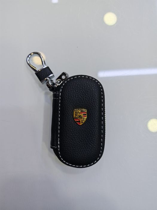 Естествена кожа ключодържател за volvo, bmv MPower Sline Porsche и др.