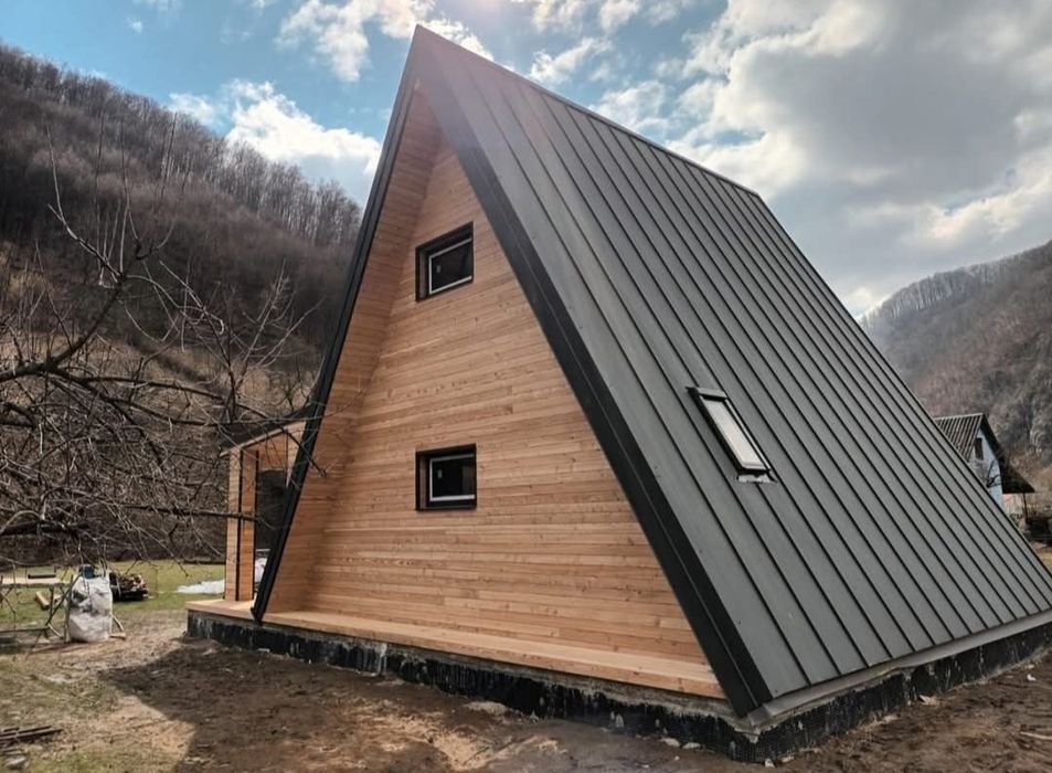 Vând cabane tip A frame