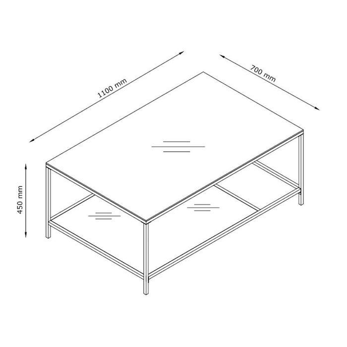 Masuta de cafea din sticla si cadru auriu - Cluj Napoca