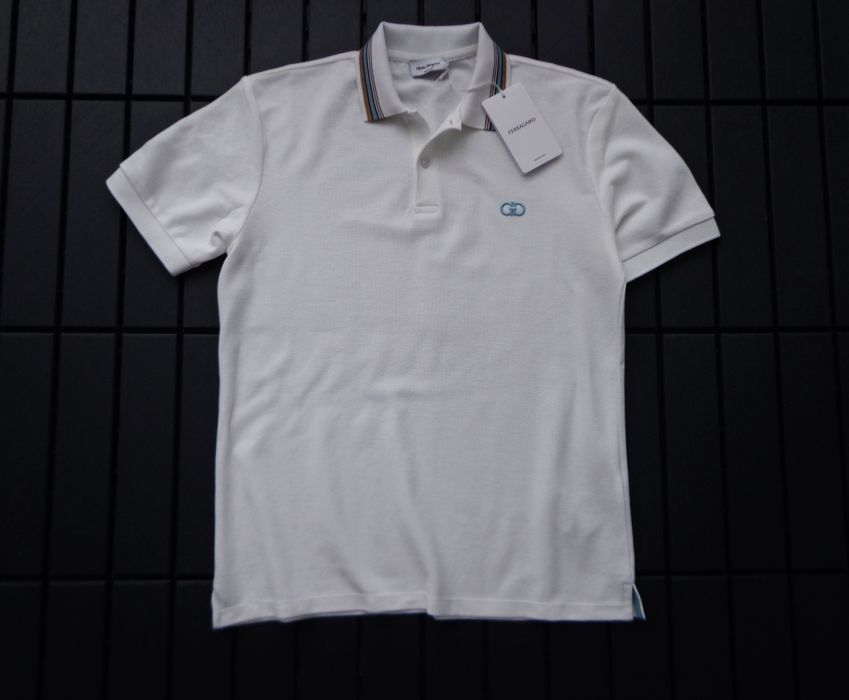 Мъжка поло тениска Ferragamo white Polo T shirts