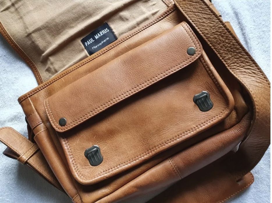 Сумка кожаная для фотокамеры