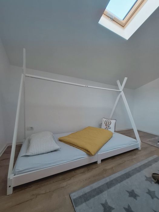 Pat copii tip cort montesorii saltea inclusă 90X200