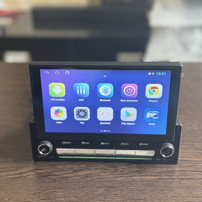 Магнитола 1 дин андроид 13 штатная WiFi CarPlay 7 дюймов Monitor