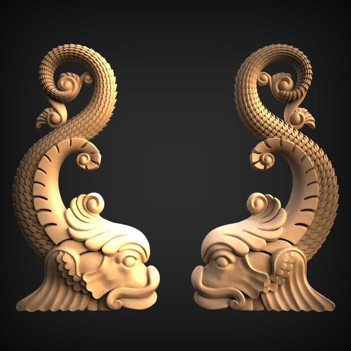 modele 3D picioare de lemn balustrada