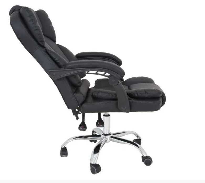 Scaun birou directorial piele ecologica, 68x48cm, negru