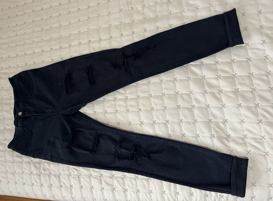 Дънки FB sister- mom jeans/ дънки Stradivarius/ Бели,сини дънки/