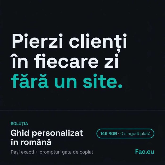 Fă-ți singur site-ul pentru afacerea ta cu AI, fără cod, ghid în română