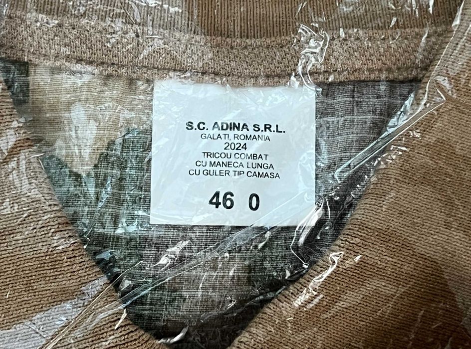 Tricou combat MAPN mărimea 46-0  mânecă lungă și guler tip cămașă  noi